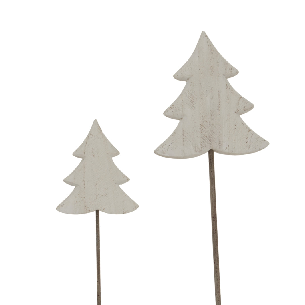 Whitewashed Rustic Tree On Stand