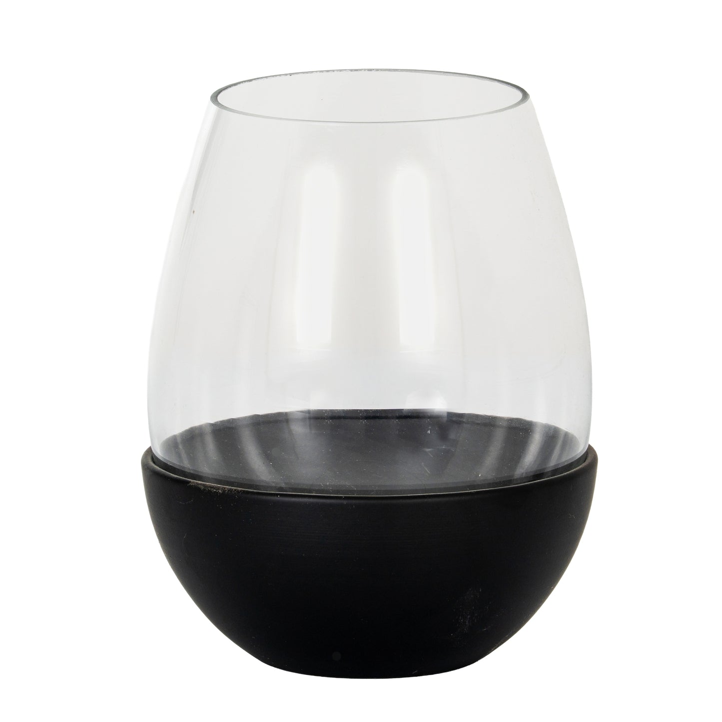 Neris Large Candle Holder With Glass Goblet
