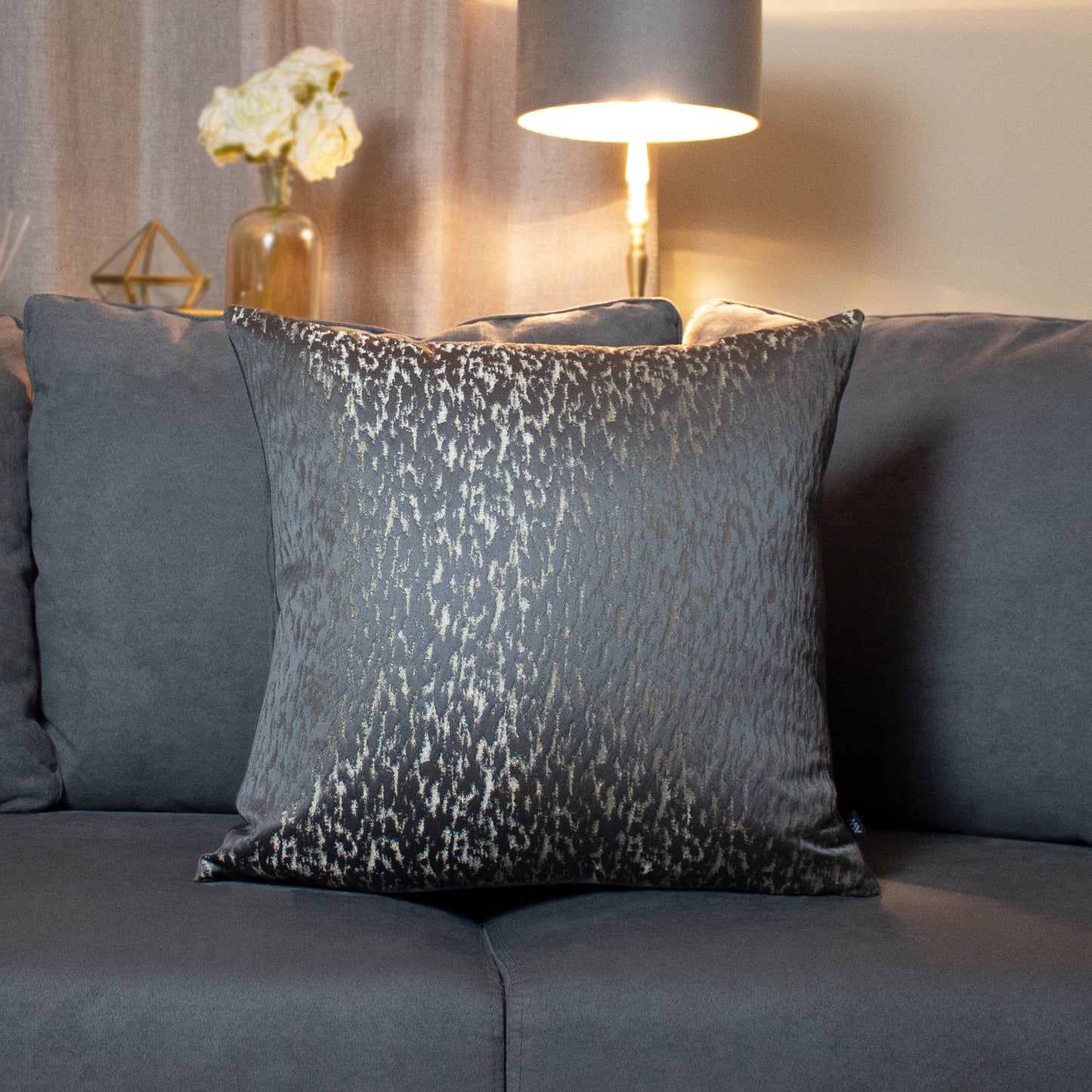 ANDESITE 50X50 CUSHION CASE MERCURY/DARK GREY