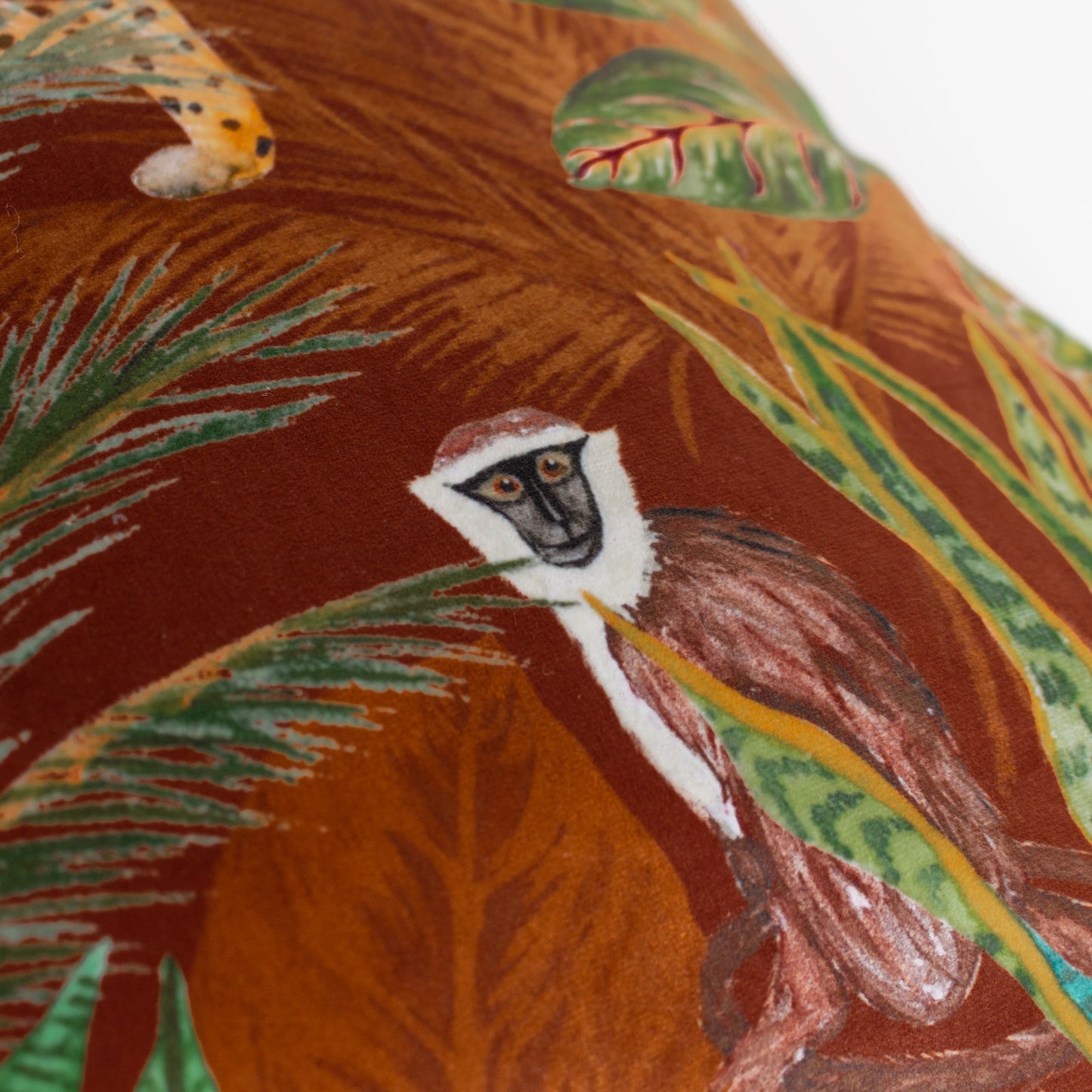 ARANYA CHEETAH 43X43 CUSHION CASE RUST