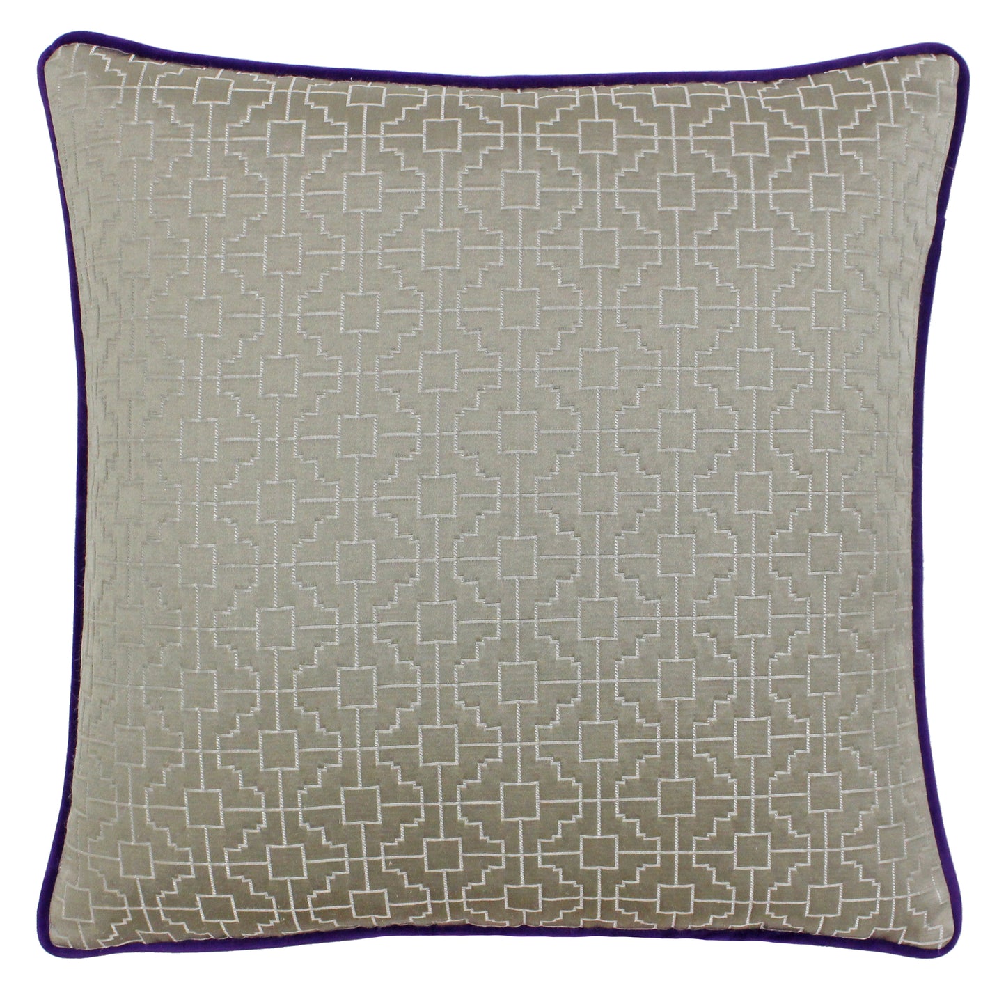 BELSIZE CUSHION CASE 45X45 TAUPE/PURPL
