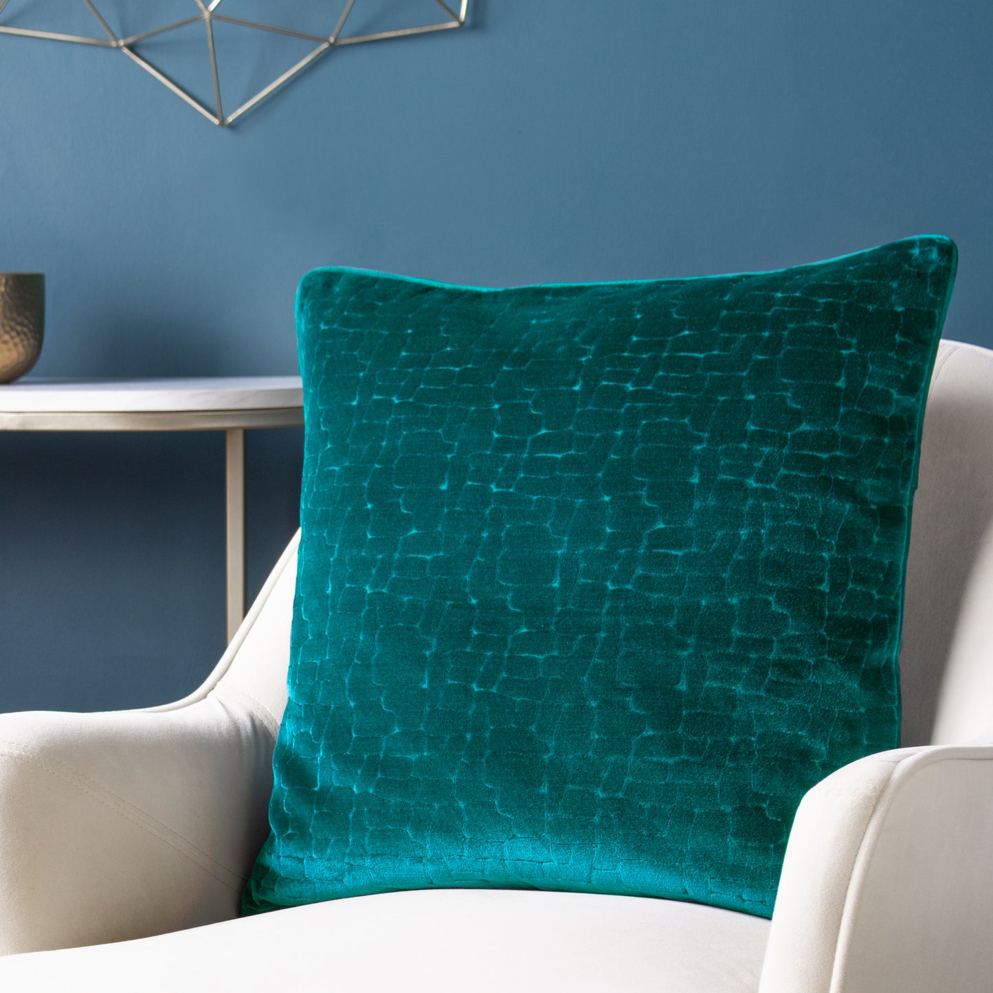 BLOOMSBURY 50X50 CUSHION CASE TEAL