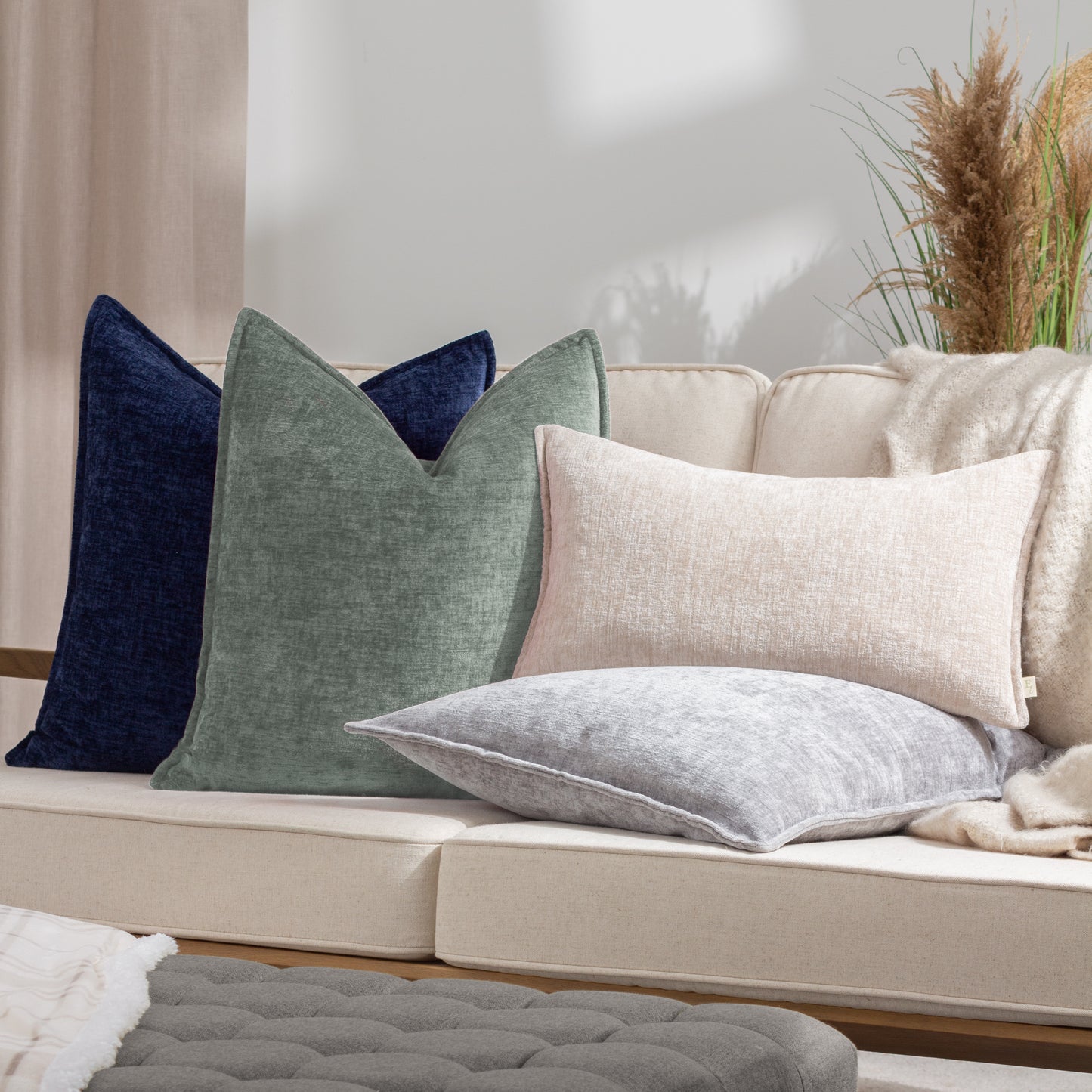 BUXTON 50X50 CUSHION CASE BLUE