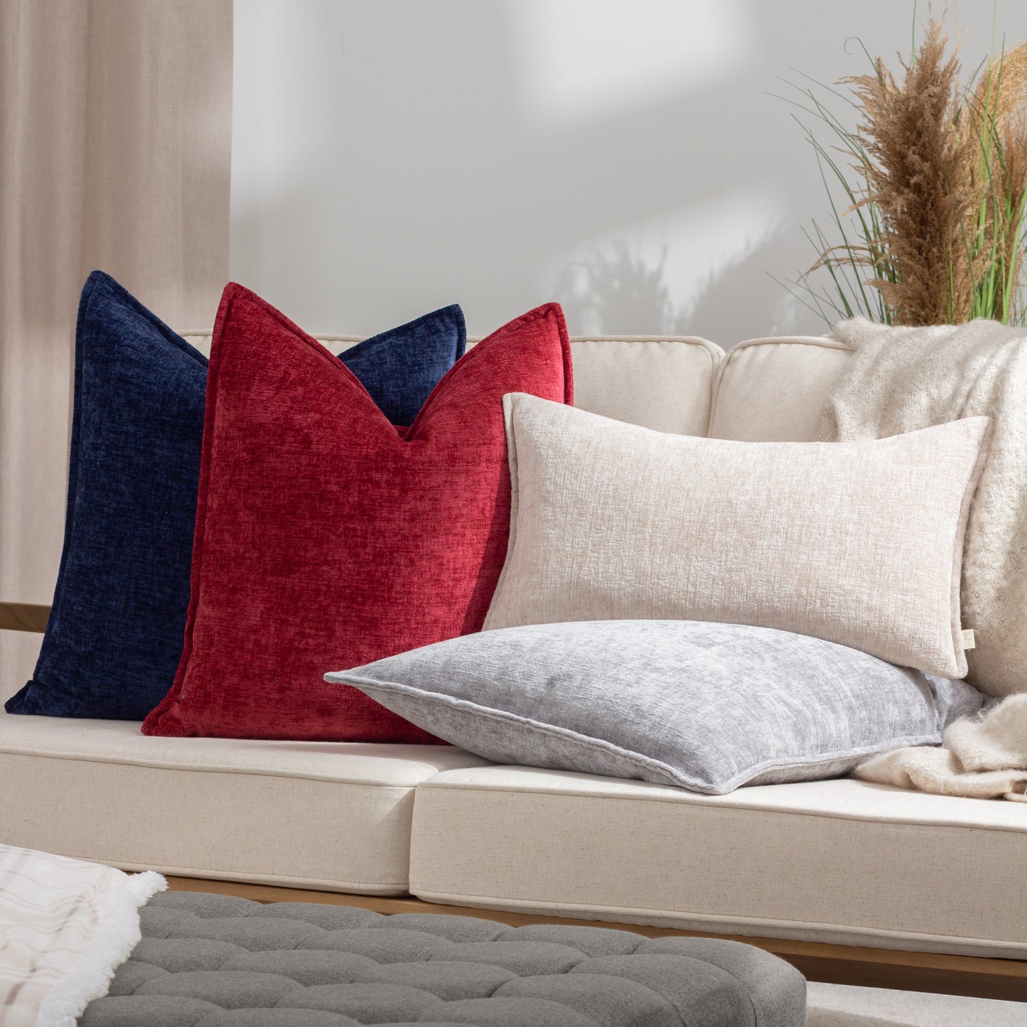 BUXTON 50X50 CUSHION CASE GREY