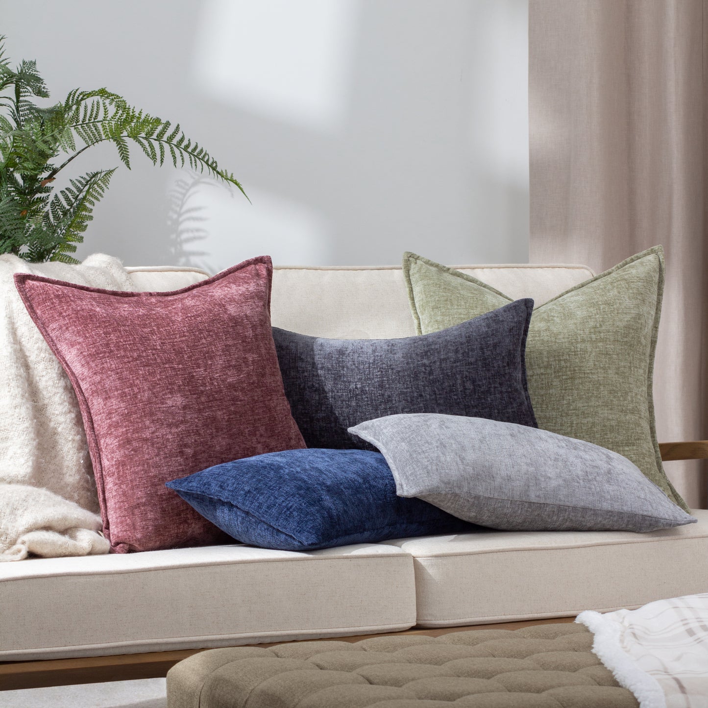 BUXTON 50X50 CUSHION CASE HEATHER