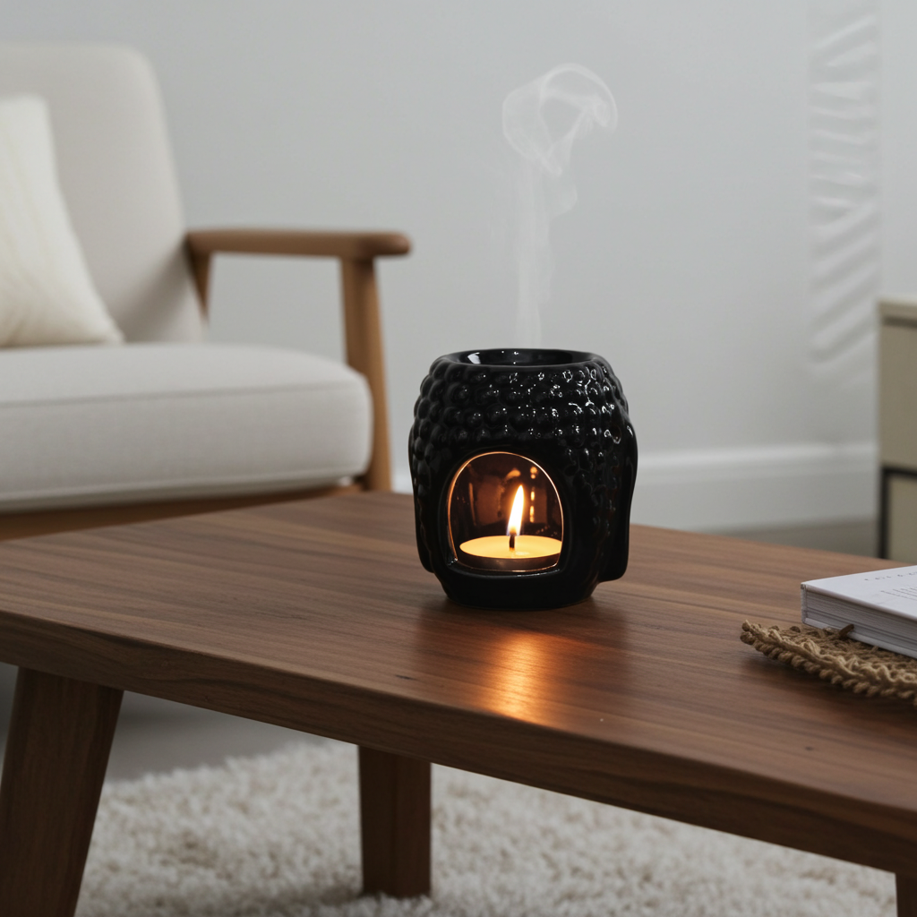 Black Buddah Oil Burner (Lotus)