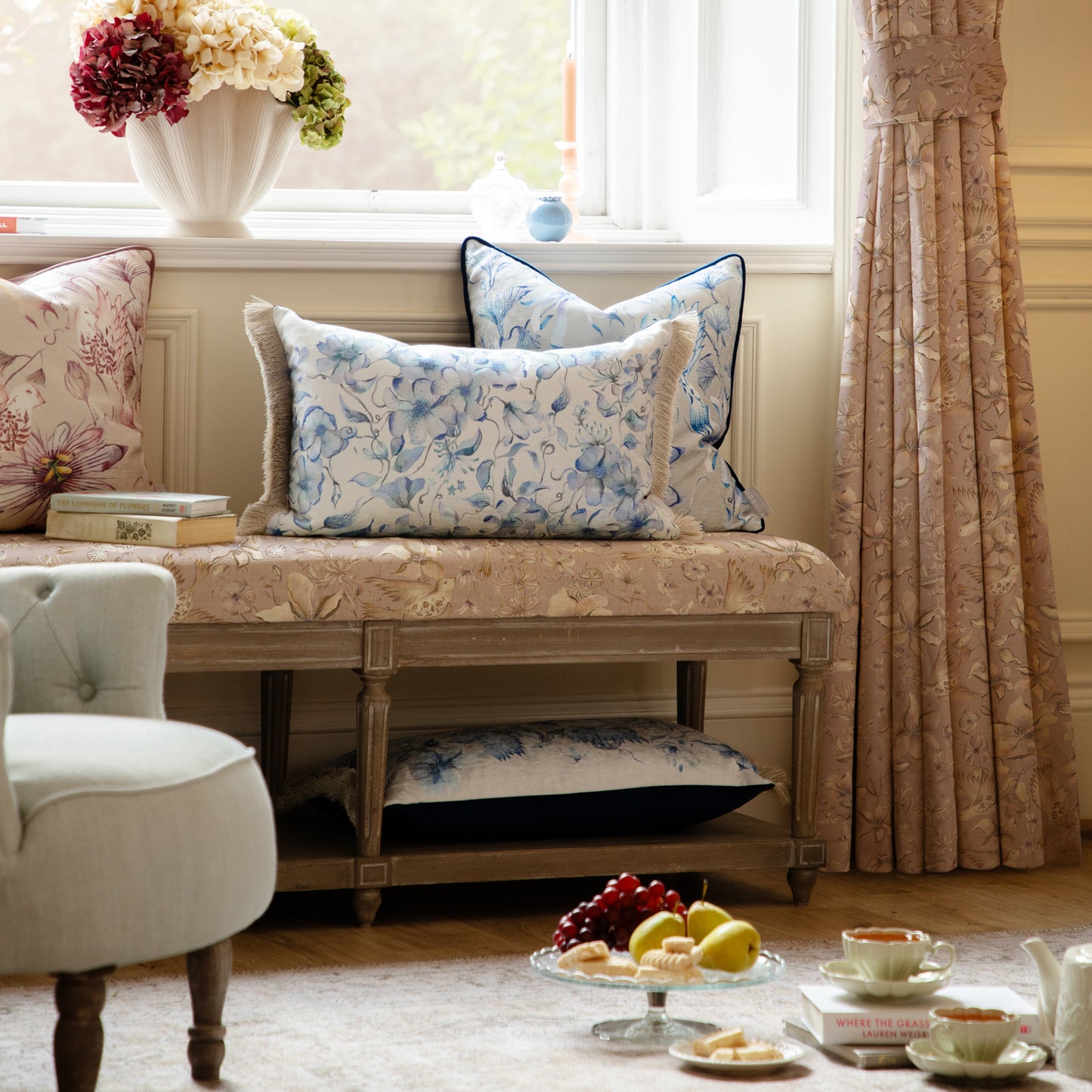 DAPHNE 40X60 CUSHION CASE BLUE
