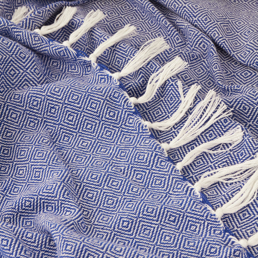 DESSA 130X180 OUTDOOR THROW COBALT
