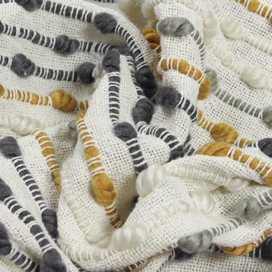 DHADIT 130X150 THROW OCHRE