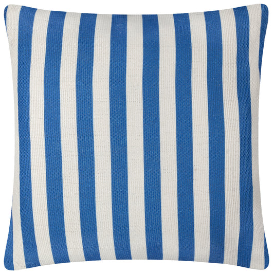 DECK STRIPE 59X59 OUTDOOR CUSHION CASE WHITE/BLUE