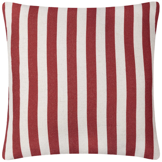 DECK STRIPE 59X59 OUTDOOR CUSHION CASE WHITE/RED