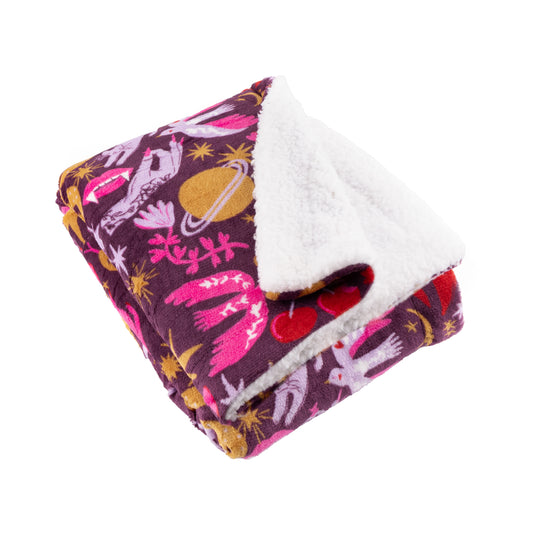 ENCHANTED 130X180 SHERPA THROW PINK