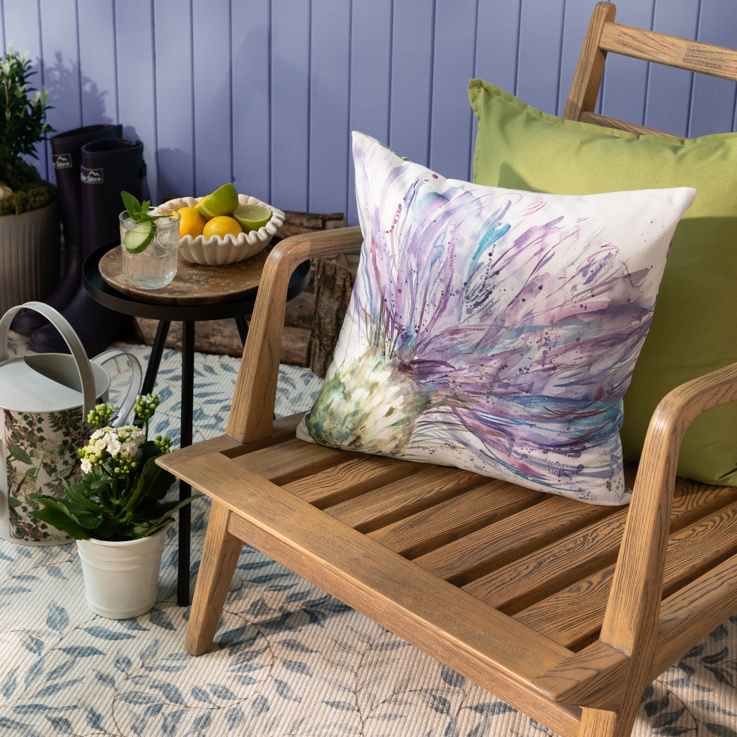 EXPRESSIVE THISTLE 43X43 OUTDOOR CUSHION CASE MULTI
