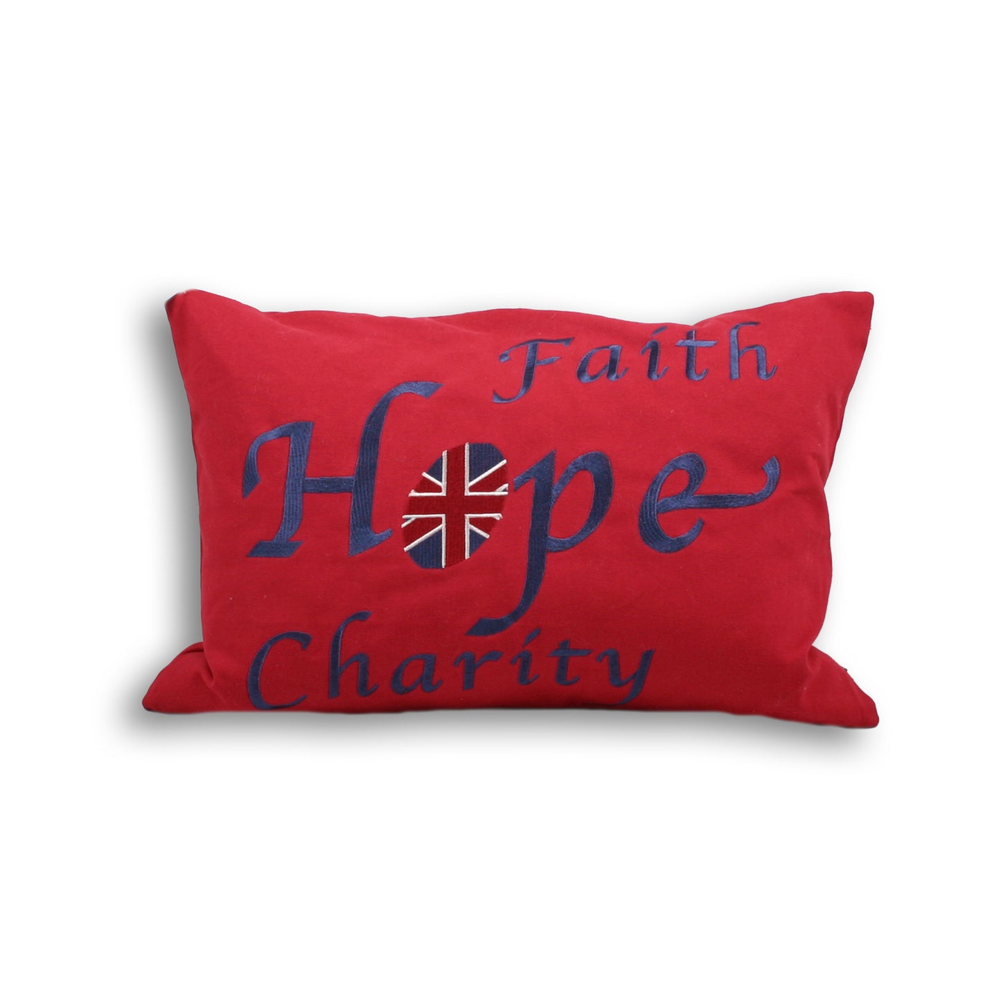 FAITH CUSHION CASE 35X50 RED