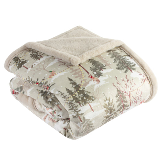FOREST FESTIVITIES 130X180 THROW NATURAL