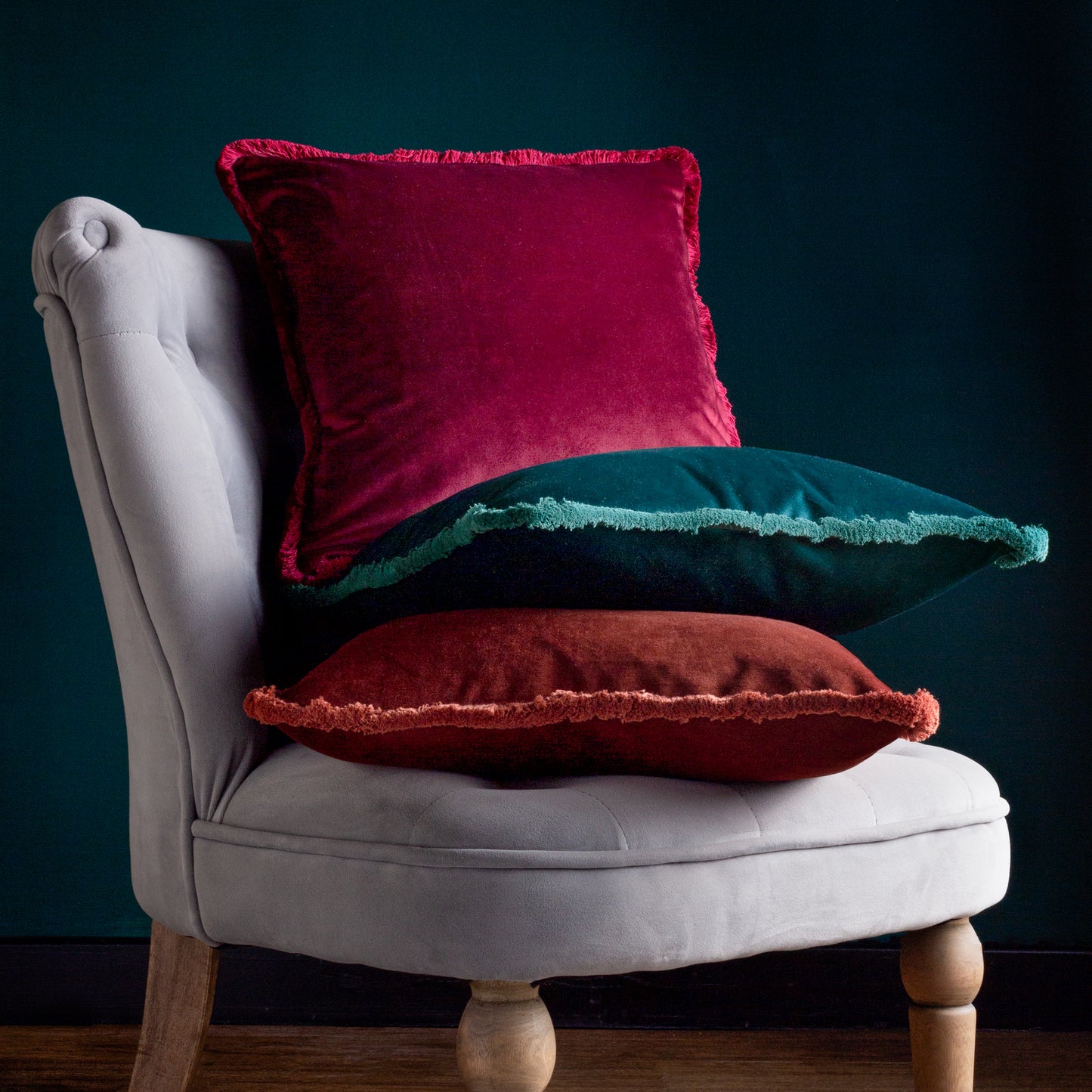 FREYA 45X45 CUSHION CASE TEAL