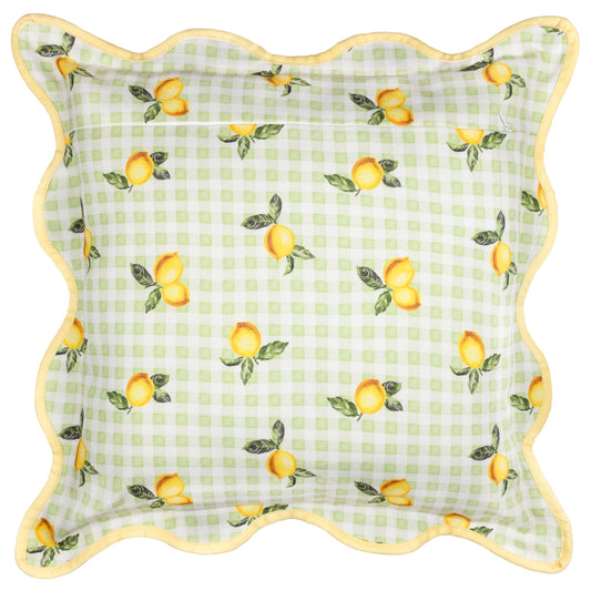 FRUITS LEMONS 45X45 OUTDOOR CUSHION CASE SAGE