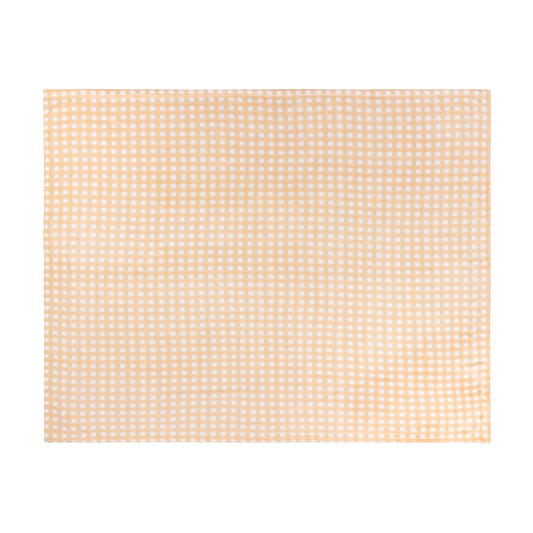 GINGHAM 130X150 FLEECE THROW YELLOW