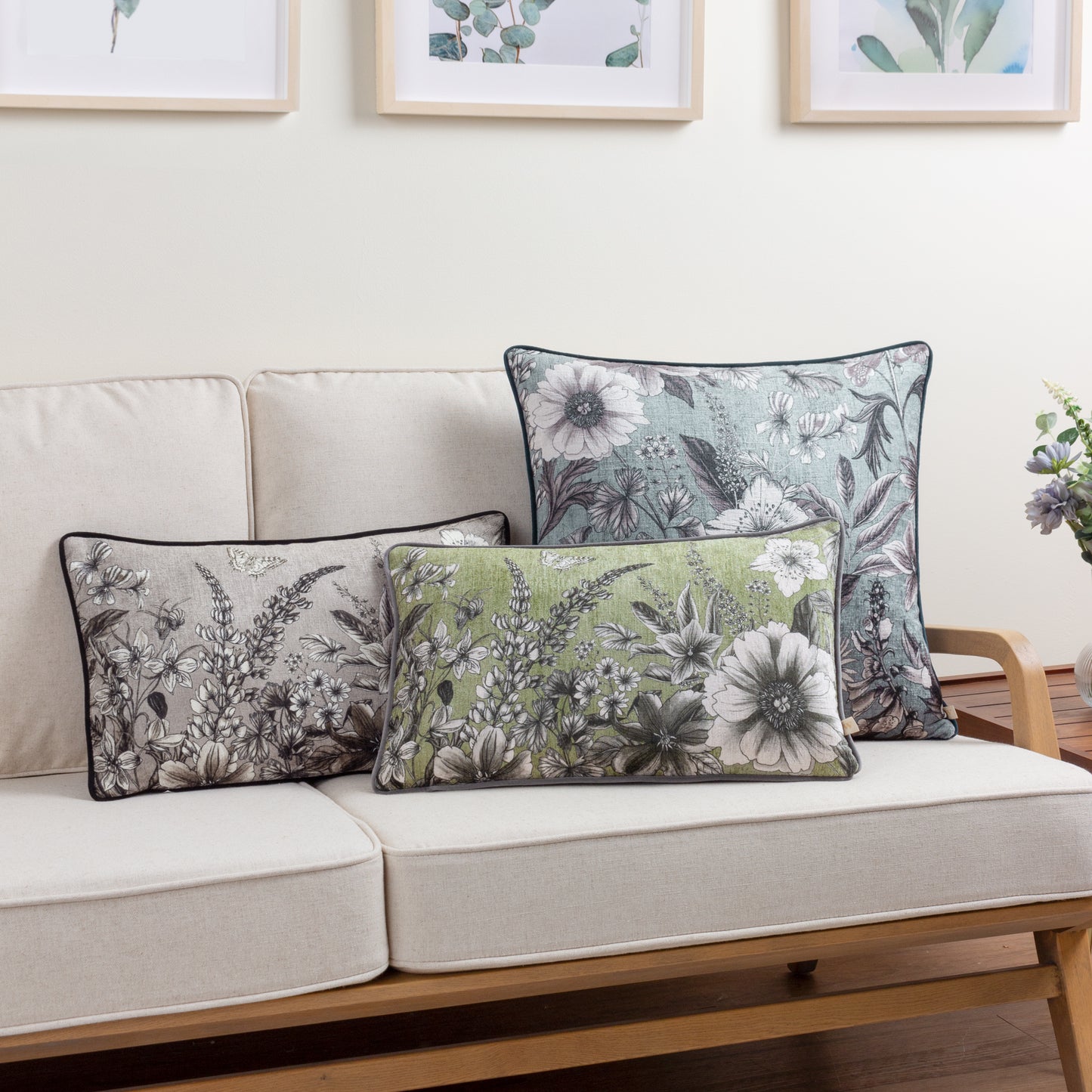 HARLINGTON GARDENIA 30X50 CUSHION CASE SEPIA