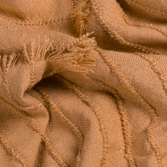 HAZIE LINEAR WOVEN THROW 130X180 CINNAMON