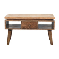 Classic Grey Granary Coffee Table Solid Mango Wood Diamond Top Drawer