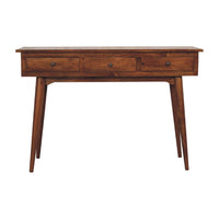 Large 3 Drawer Chestnut Console Table