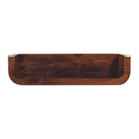Indira Chestnut Floating Console Table Wall Mounted Solid Mango Wood