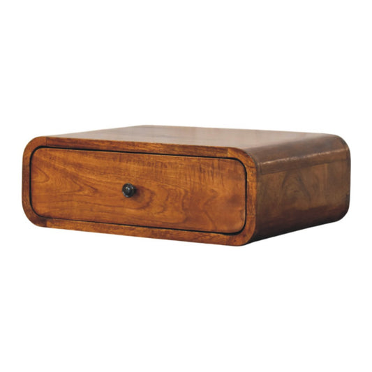 Avora Wall-Mounted Chestnut 1 Drawer Nightstand