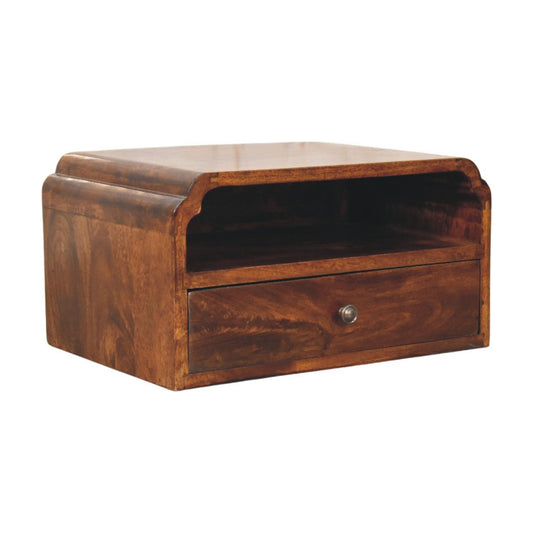 Avora Wall Mounted Chestnut Bedside