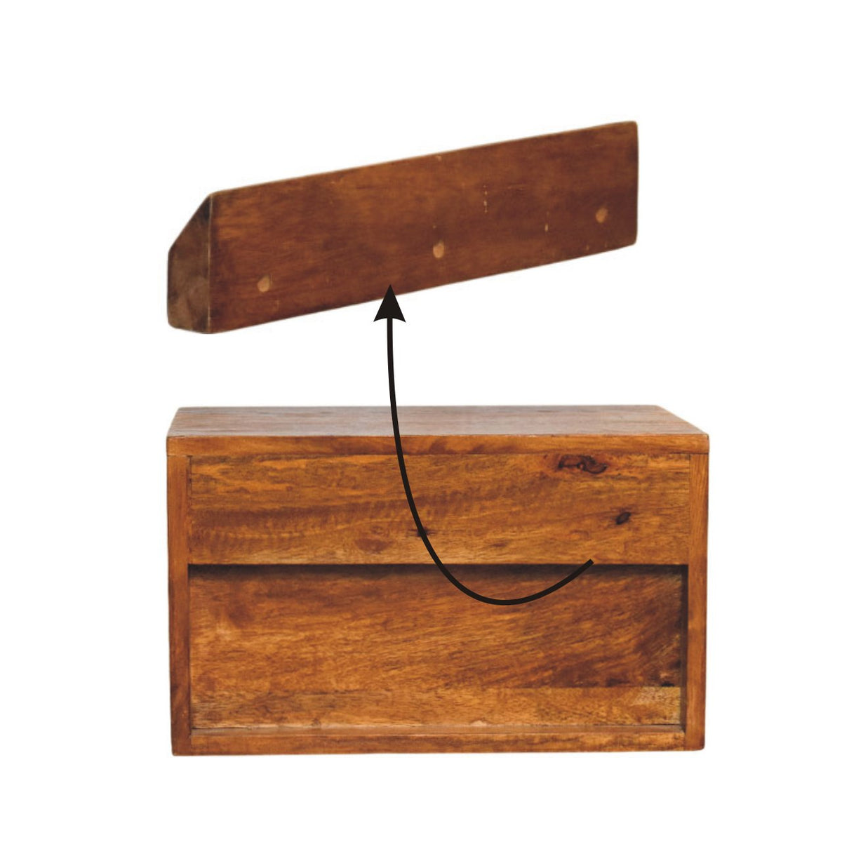 Box Frame Wall Mounted Nightstand | Bedside Table