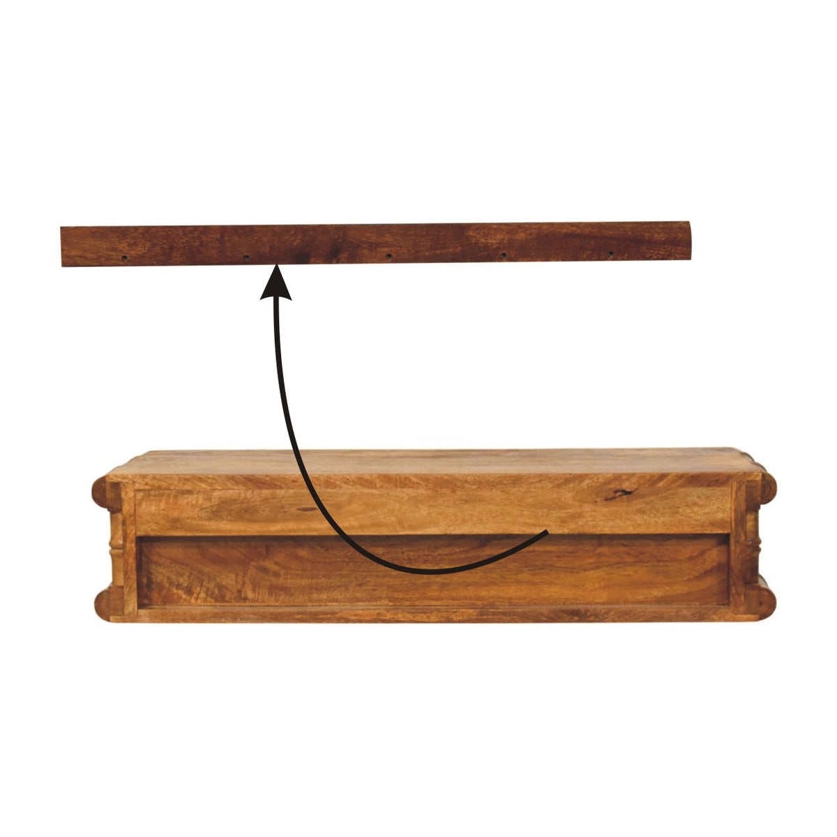 Bamboo Wall-Mounted Console Table
