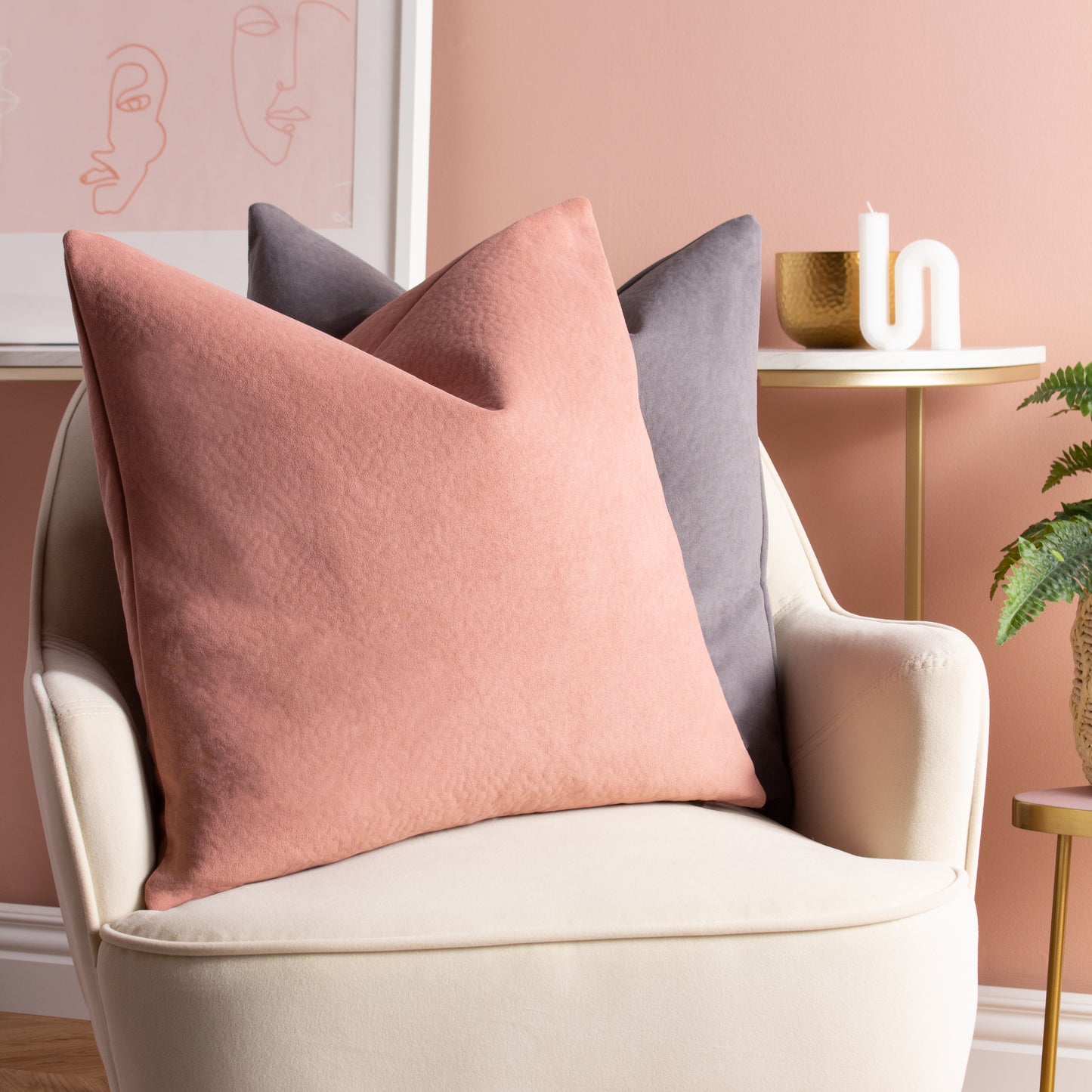 KOBE 50X50 CUSHION COVER BLUSH