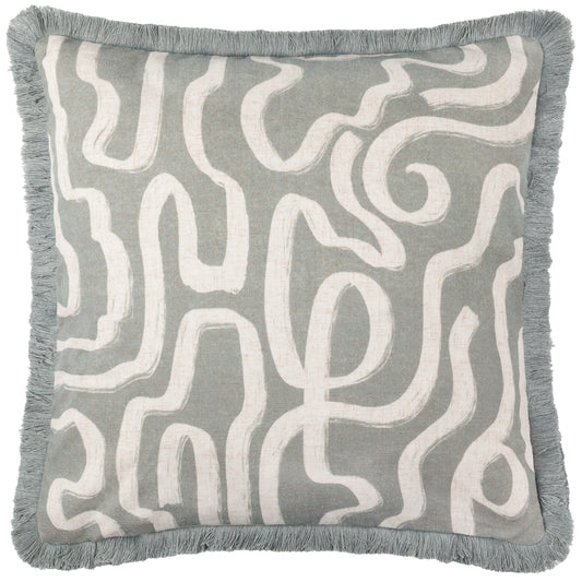 LINA 45X45 CUSHION CASE GREY BLUE