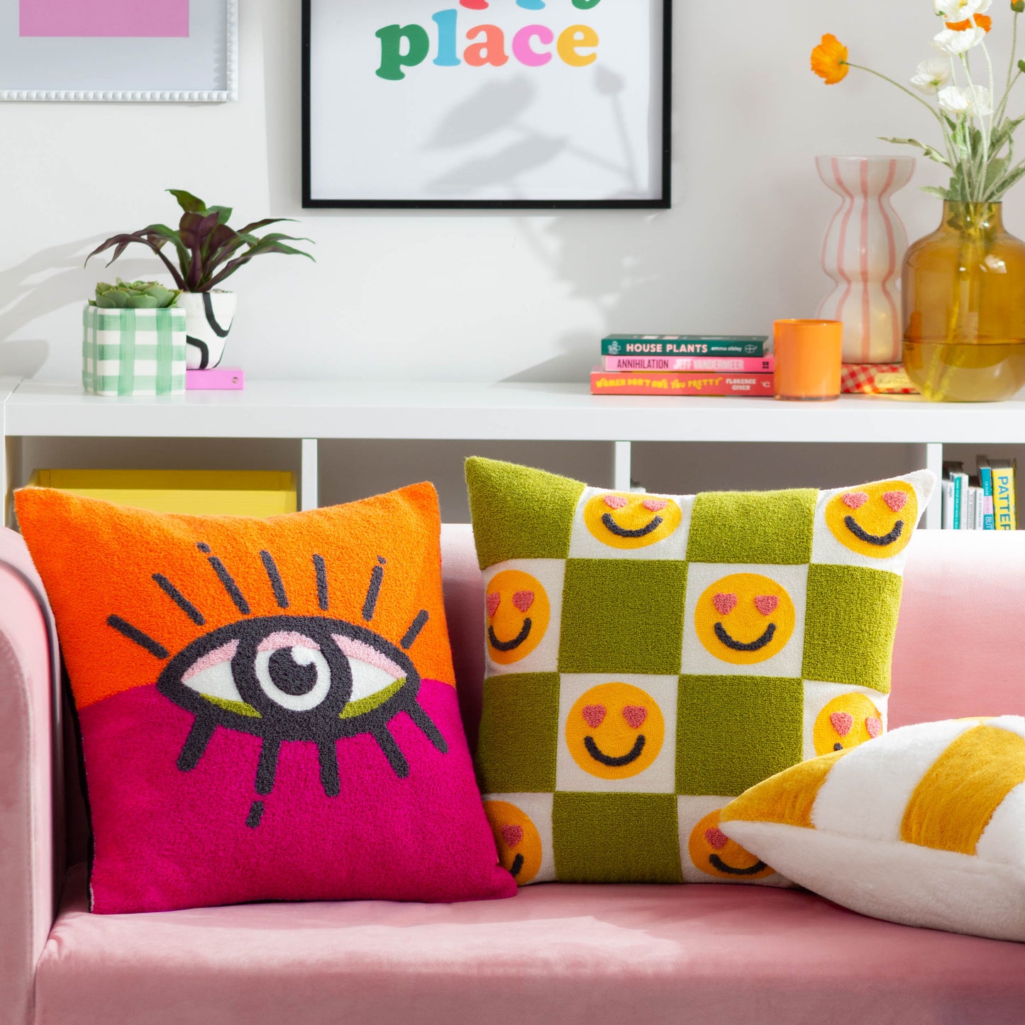 LOVE YOU MORE 45X45 CUSHION CASE GREEN