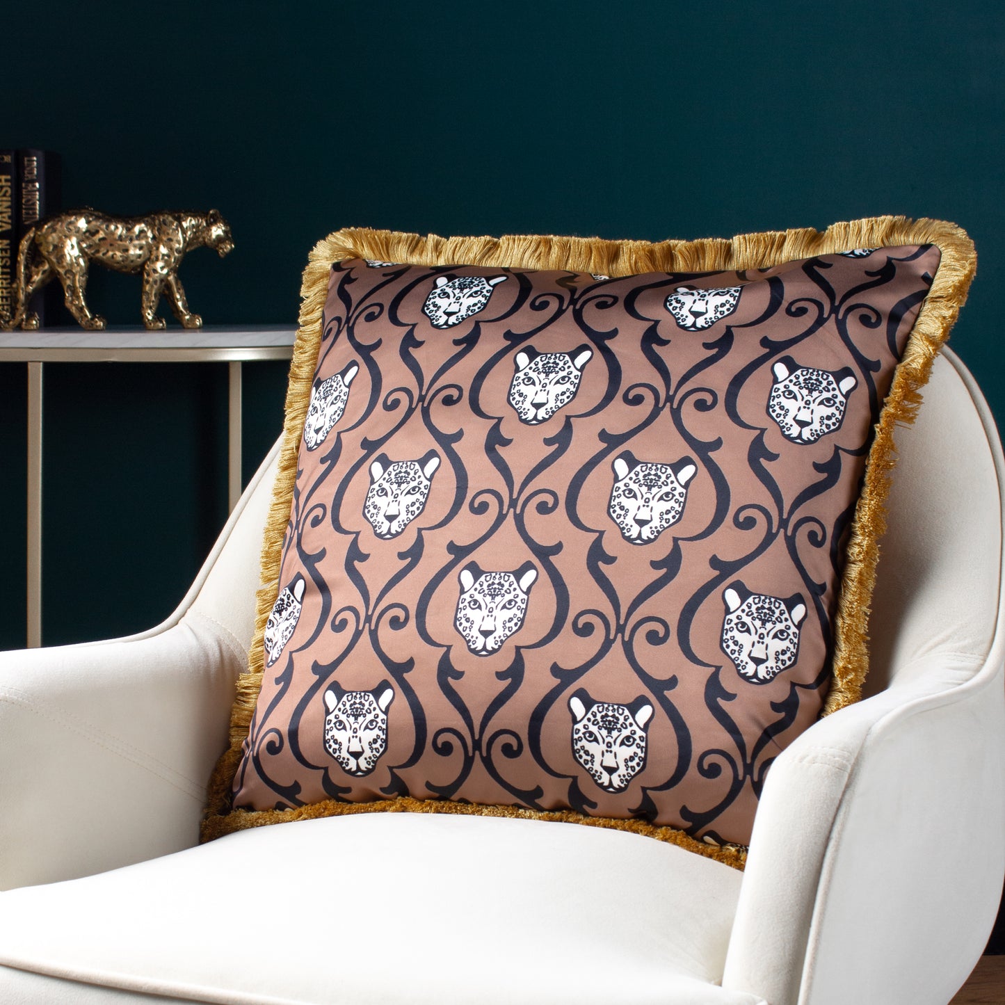 LUPITA 50X50 CUSHION CASE CARAMEL/GOLD