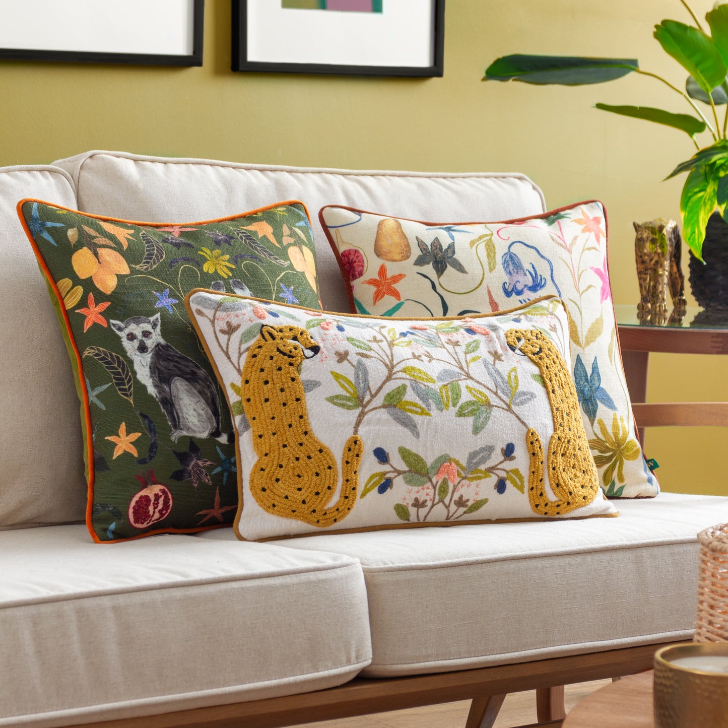 MIRRORED CHEETAH 30X50 CUSHION CASE MULTI