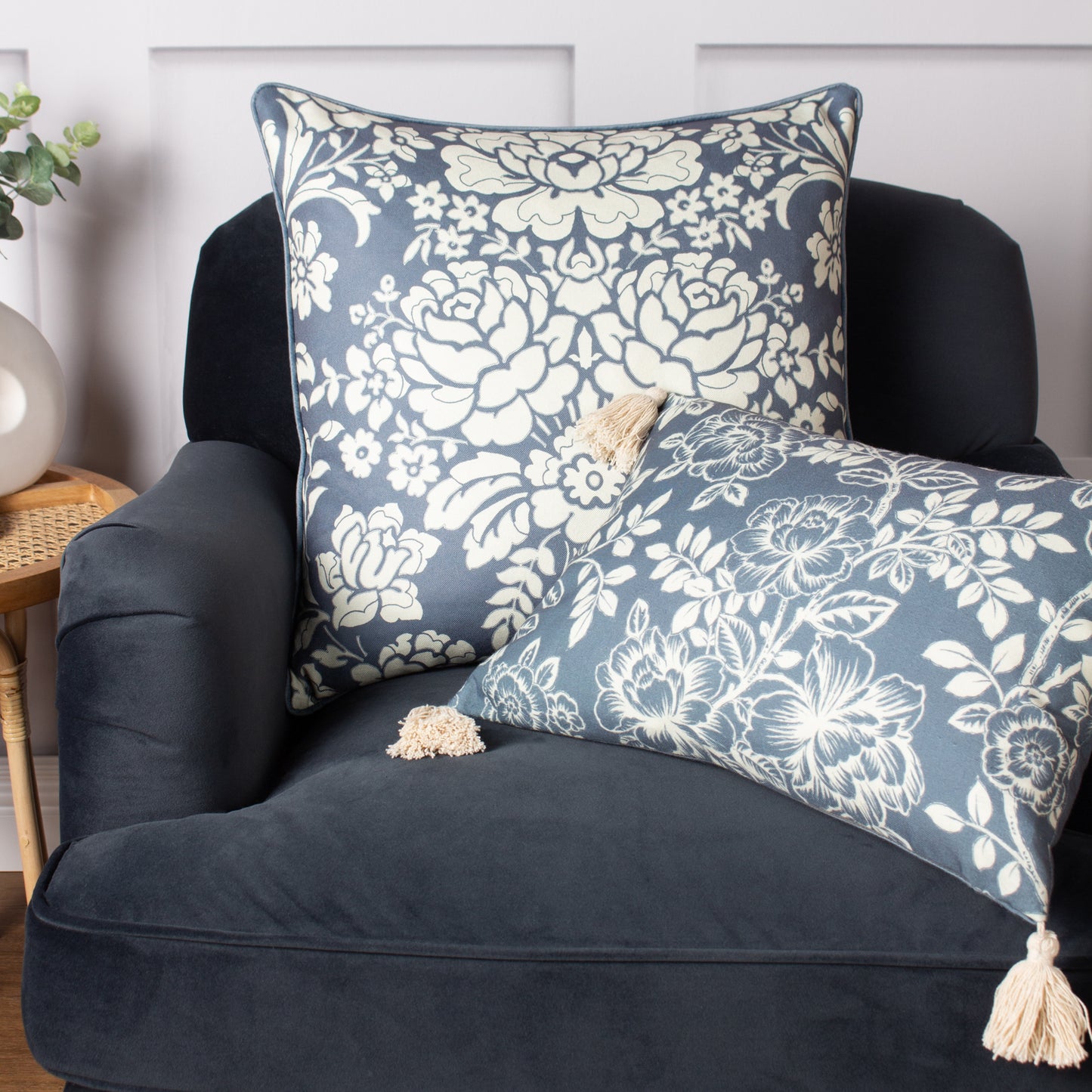 MELROSE 50X50 CUSHION COVER SLATE BLUE