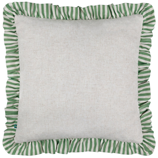 OKARA LEOPARD AND FIG 50X50 CUSHION CASE PEACH/GREEN