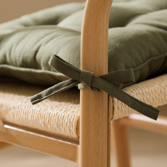 SLUB COTTON 40X40 SEAT PADS LICHEN