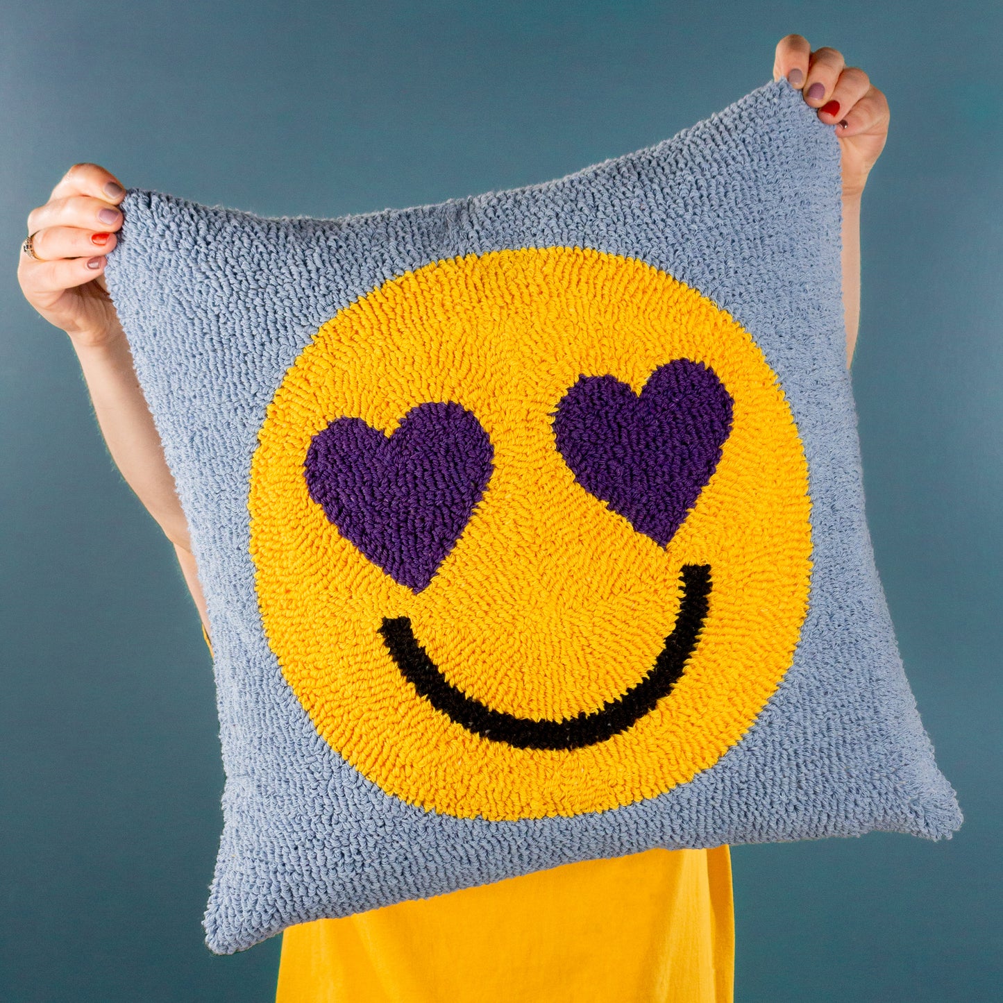 SMILE 45X45 CUSHION CASE PURPLE POWER