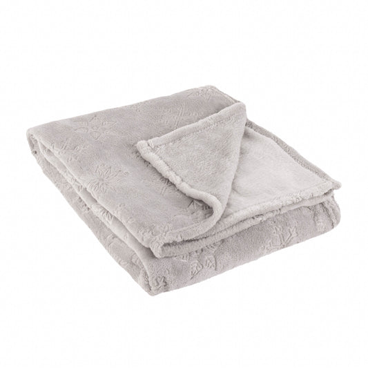 SNOWFLAKES 140X180 THROW GREY