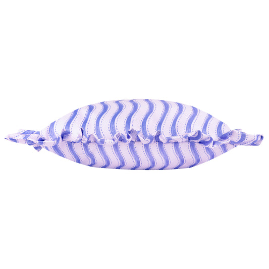 SUMMER SOLSTICE WIGGLY STRIPE 30X50 OUTDOOR CUSHION CASE COBALT