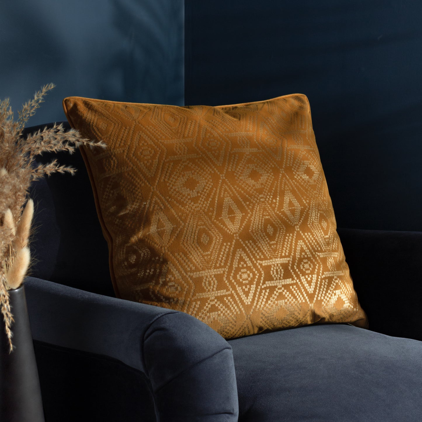 TAYANNA 50X50 CUSHION CASE MUSTARD