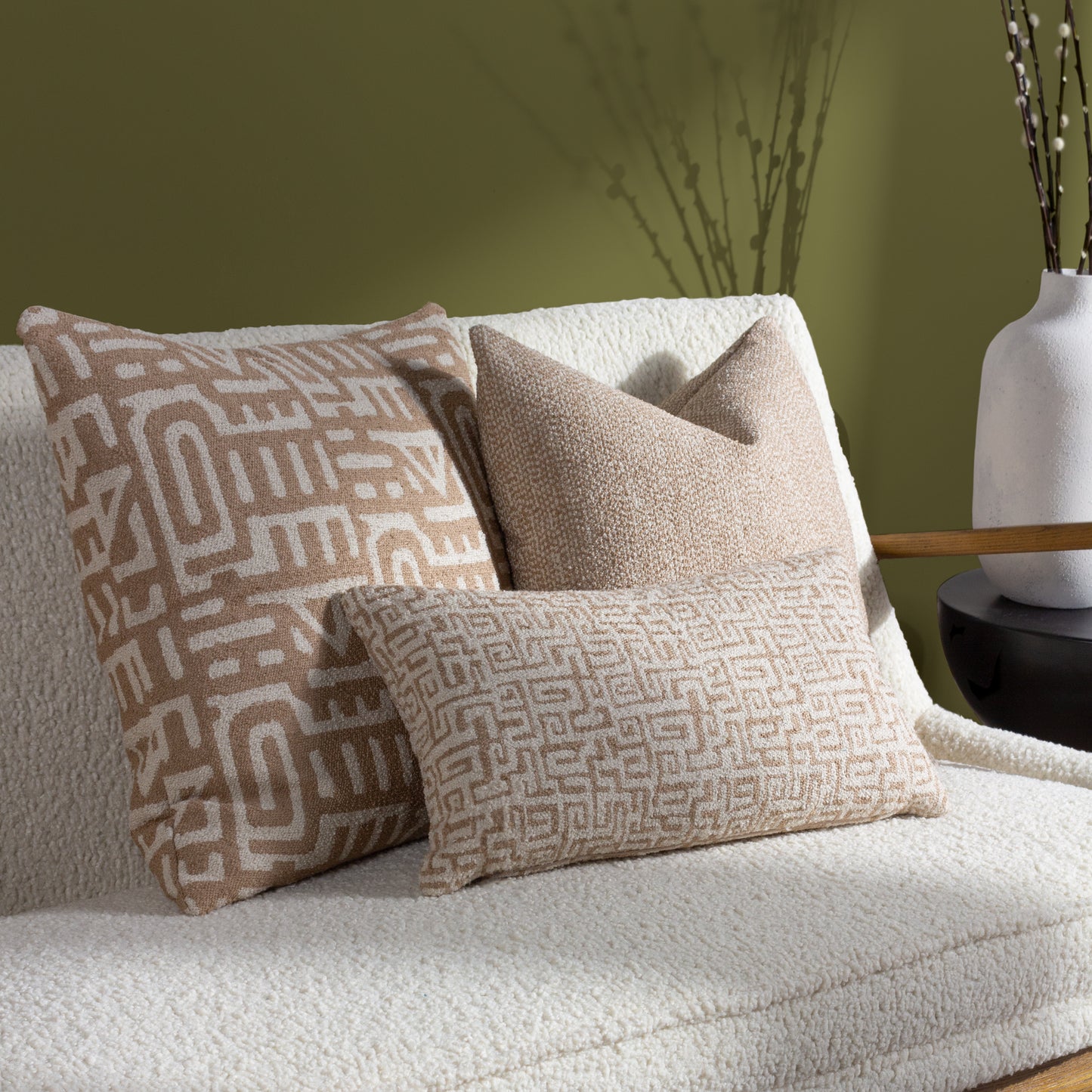 TIONA 50X50 CUSHION CASE TOFFEE/NOUGAT