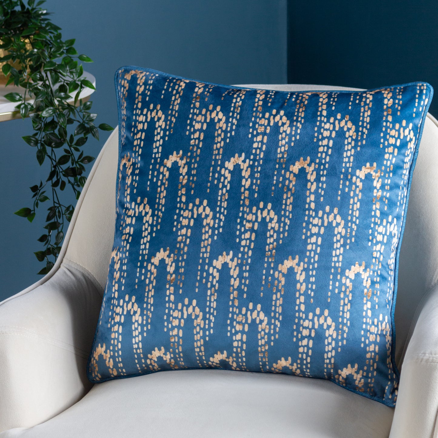 WISTERIA 50X50 CUSHION COVER PETROL