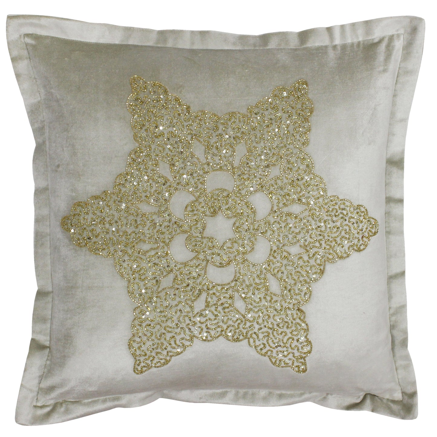 W/LAND SNOWFLAKE 50X50 CUSHION CASE CHAMP