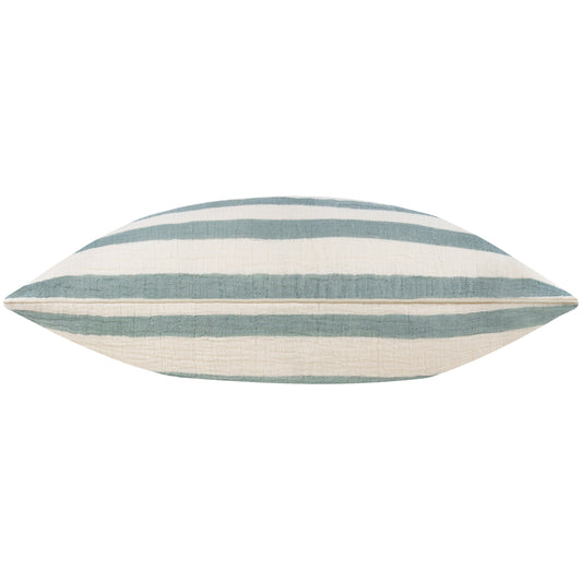 WOVEN STRIPE 40X60 CUSHION CASE EUCALYPTUS