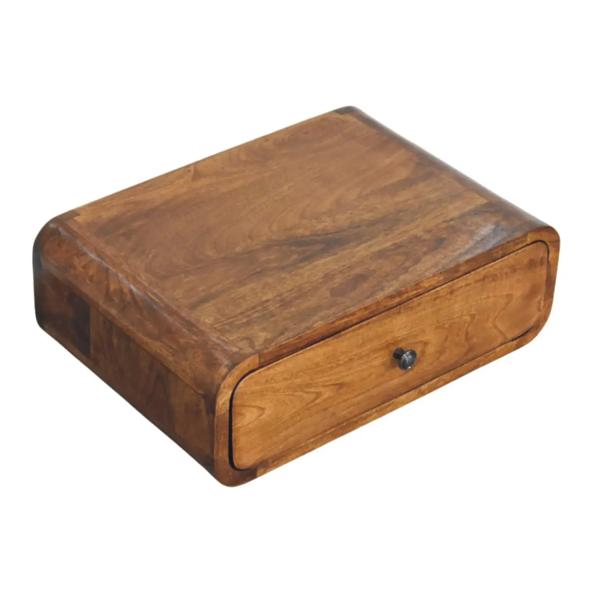 Avora Wall Mounted Chestnut 1 Drawer Nightstand | Bedside Table