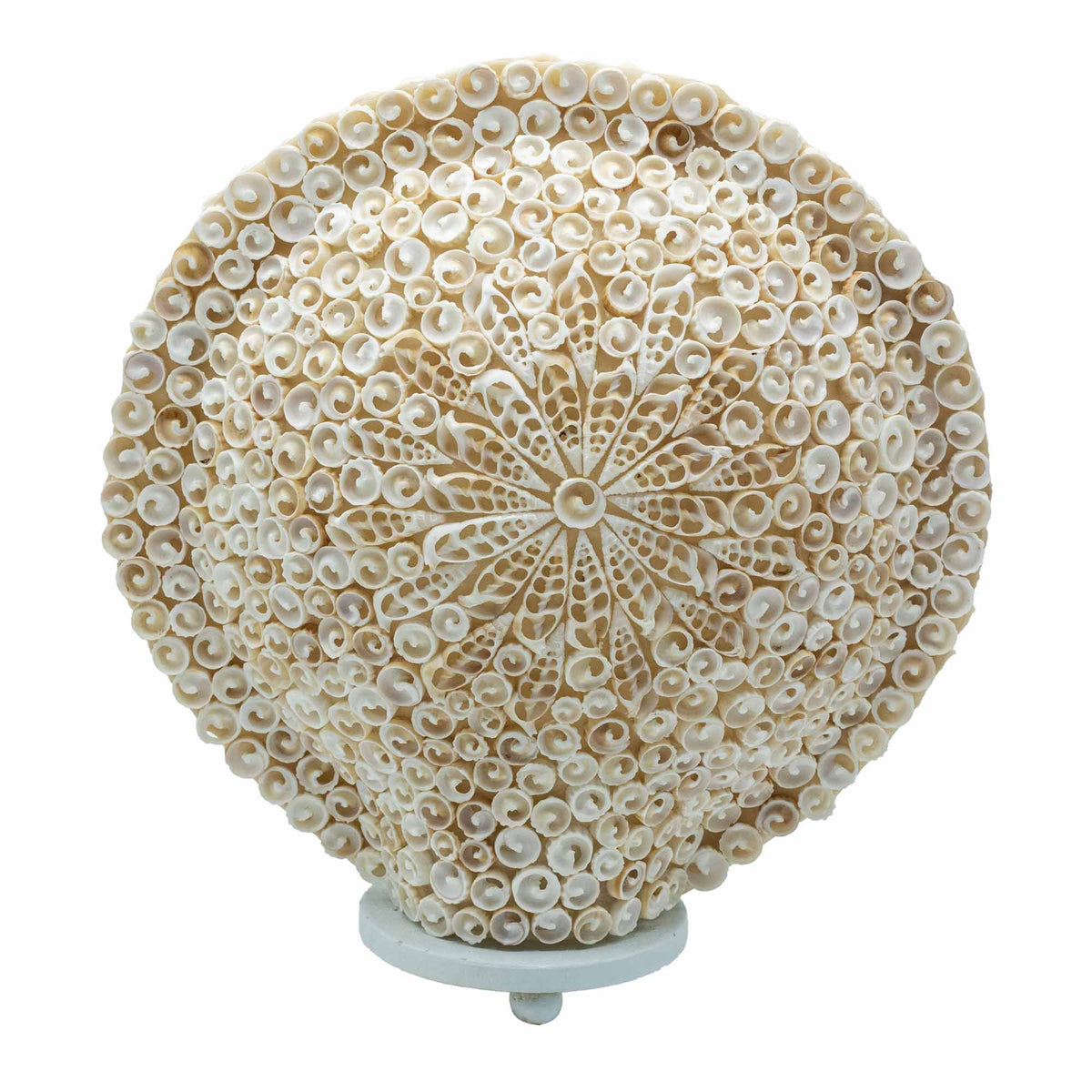 Boho Seashell Table Lamp – Cut Art Shell Large Round