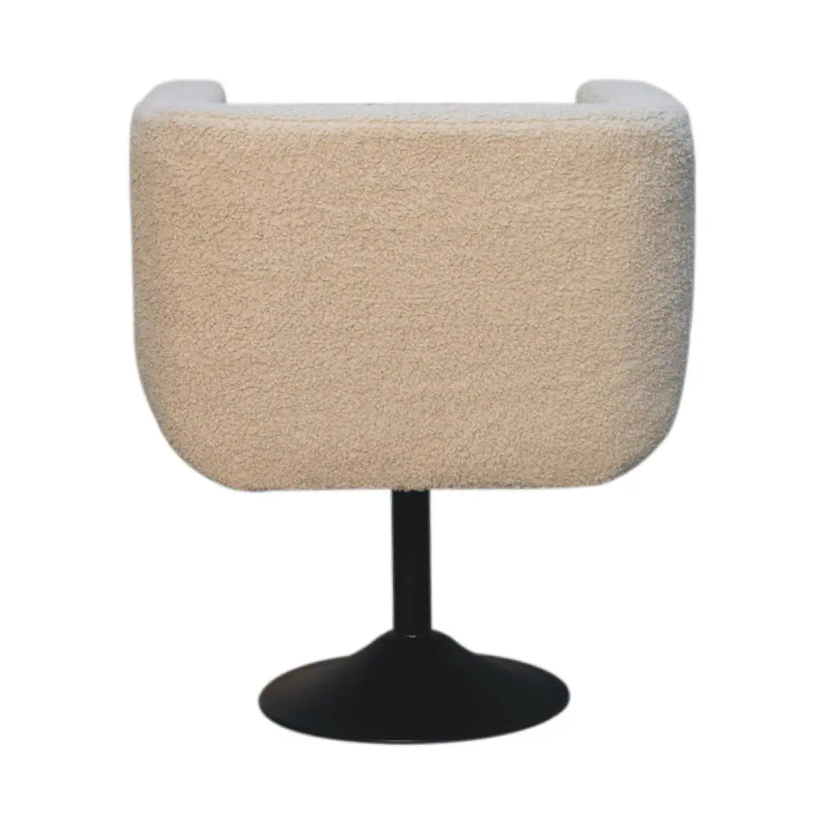 Cream Boucle Swivel Chair